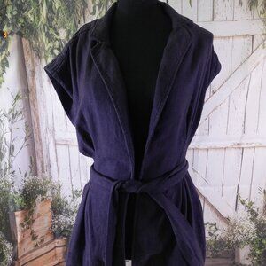 Anthropology Belted Vest ¾ Length